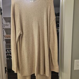 Gispa Peach Speckled Pant Set and Coach Purse